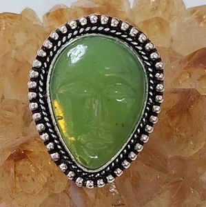 🌺BOGO New*Vintage Peridot Goddess 925 Ring